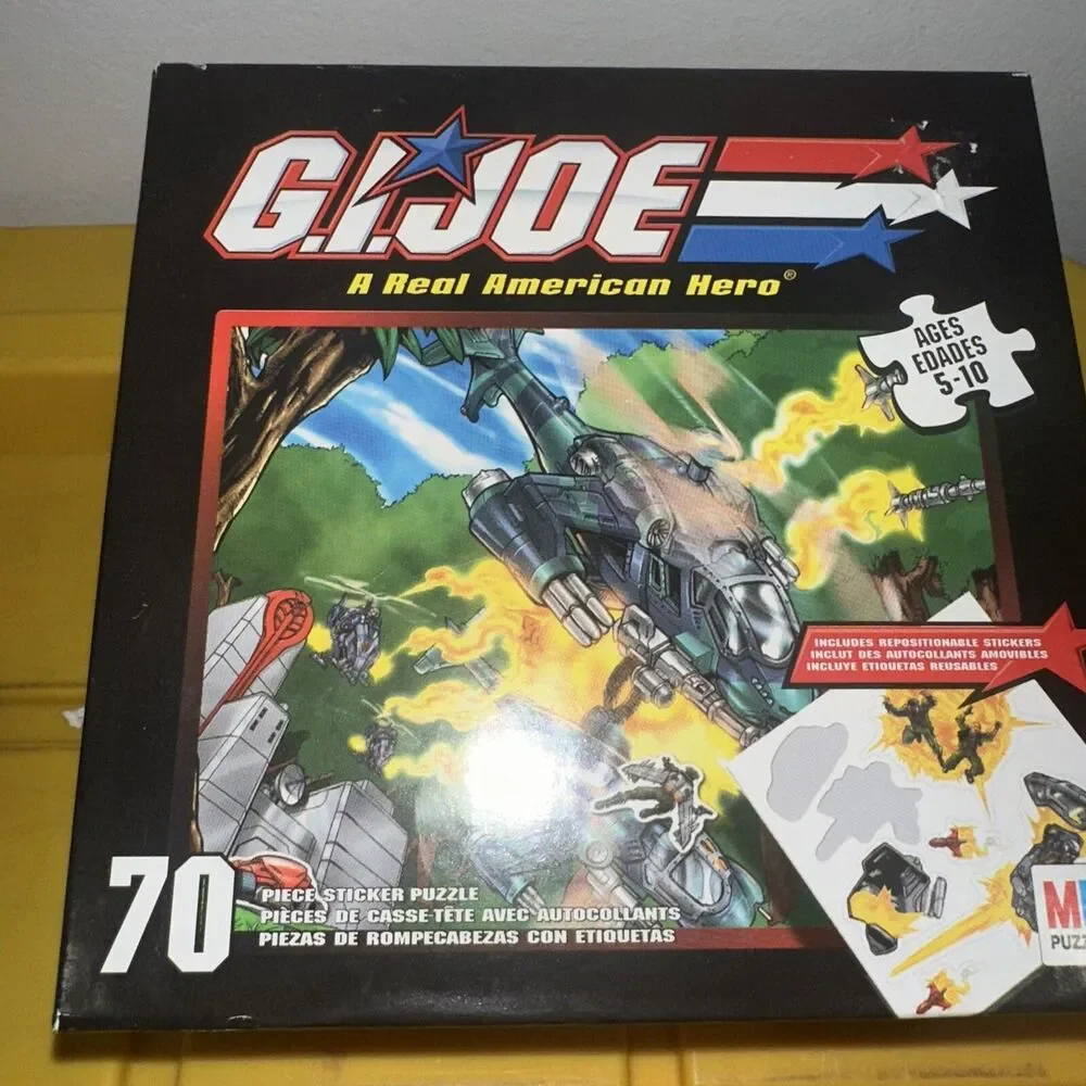 G.I. Joe Puzzle 70 Piece Sticker Puzzle MB Puzzle Hasbro
